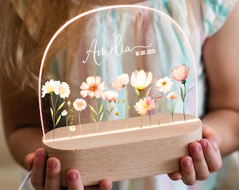 Baby Girl Gift, Personalized Night Light for Kids, Custom Night Light, Infant Gift, Personalized Lamp, Name Night Light