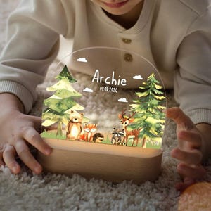 Custom Night Light for Baby Girl, Toddler Bedside Night Light, Custom Name Lamp, Floral Night Light for Nursery Decor, New Baby Gift Option 6