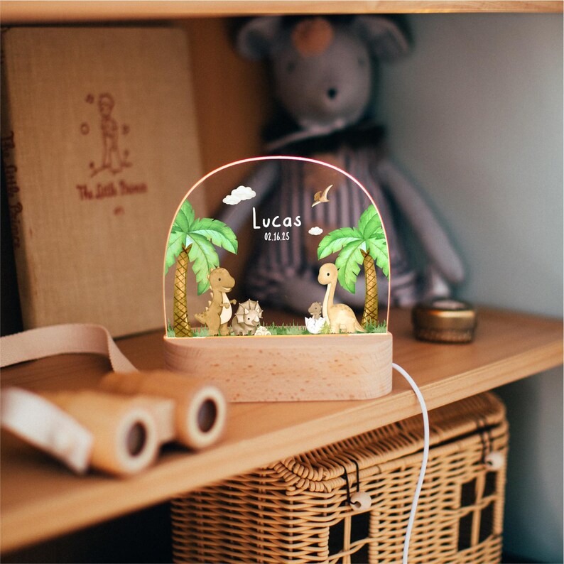 Custom Night Light for Baby Girl, Toddler Bedside Night Light, Custom Name Lamp, Floral Night Light for Nursery Decor, New Baby Gift Option 5