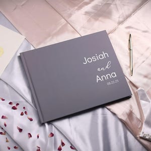 Personalized Wedding Guest Book: Custom UV Printed Keepsake (11x8.5, 120 Pages