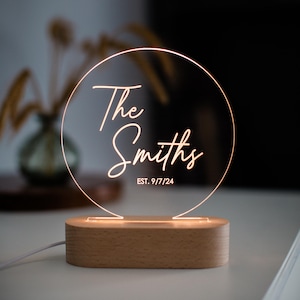 Custom Night Light - Home Decor - Housewarming Gift Ideas - Home Decor Gift - New Home Gift- Wedding Favors - Gift for Him - Gift for Her