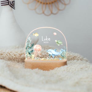 Custom Night Light for Baby Girl, Toddler Bedside Night Light, Custom Name Lamp, Floral Night Light for Nursery Decor, New Baby Gift Option 7