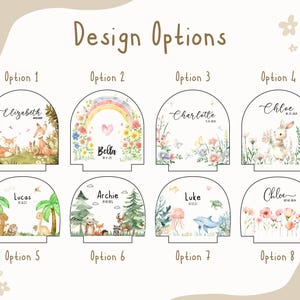 Custom Night Light for Baby Girl, Toddler Bedside Night Light, Custom Name Lamp, Floral Night Light for Nursery Decor, New Baby Gift image 6