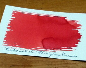 Blood of My Enemies Dyed Postcard