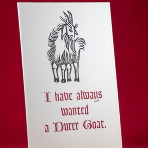 Cartolina tipografica Dürer Goat
