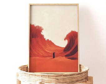 Moses Parting the Red Sea Printable | Christian Wall Art Exodus 14 Bible Art | Biblical Art Print | Bible Story Wall Decor Digital Download