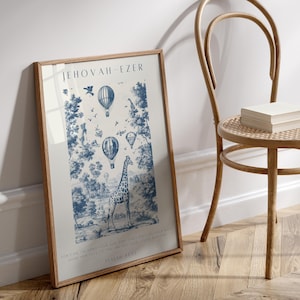 Arte mural cristiano / Póster de Jehová-Ezer Isaías 41:13 / Decoración con versículos bíblicos inspiradores / Impresión de Dios nuestro ayudador / Decoración del hogar basada en la fe