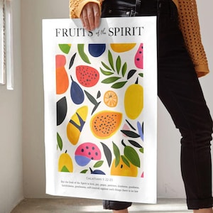 Fruits of the Spirit Art Print Retro Christian Wall Art Scripture Poster Bible Art Print God Art Fruit Wall Art Digital Download 1 Print
