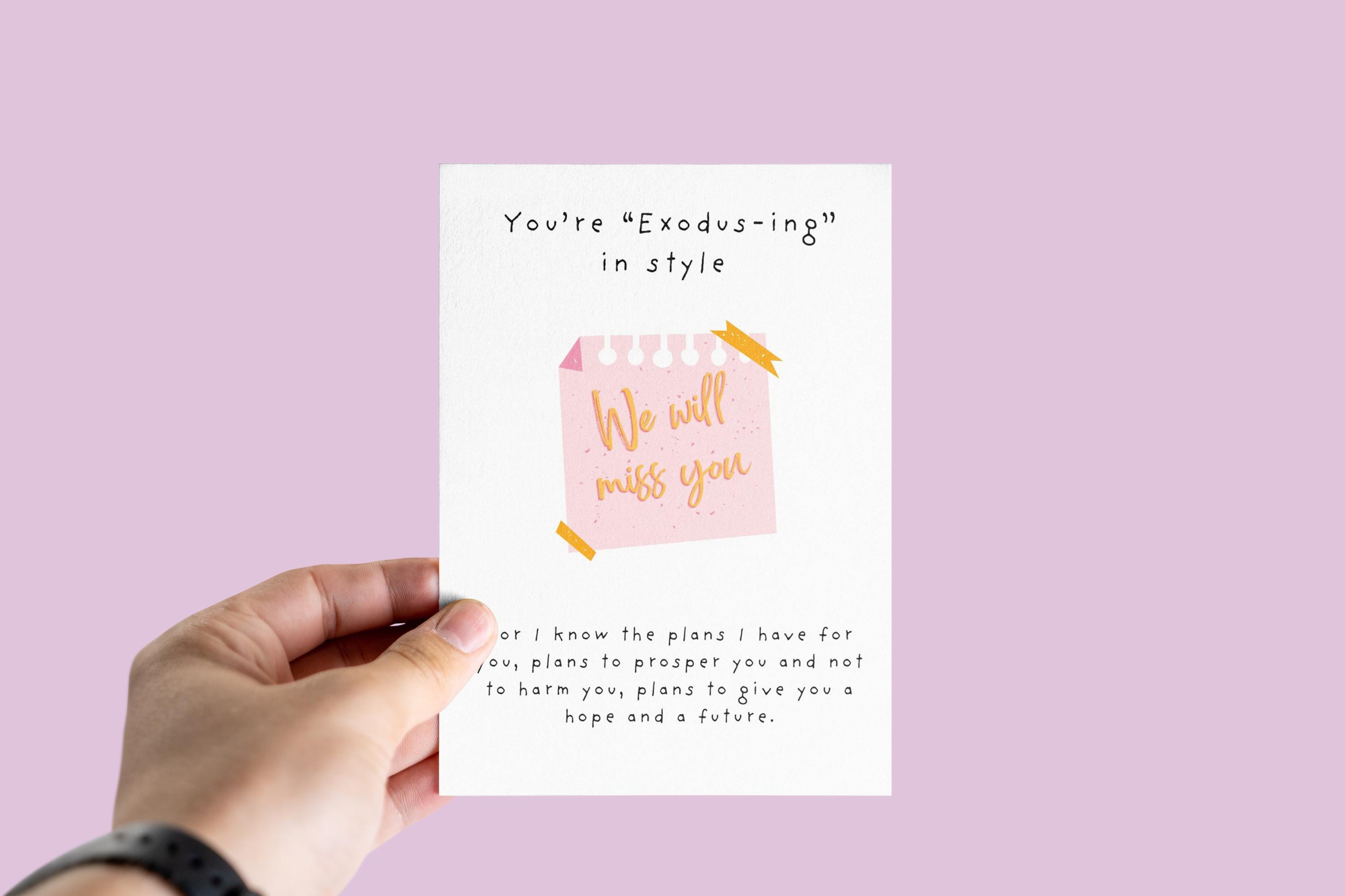 キリスト教のお別れカード エレミヤ書29章11節 聖書 宗教的な別れカード 信仰 同僚 退職カード 寂しくなります あなたに幸運を祈ります -  Etsy 日本, image size:3000x2000
