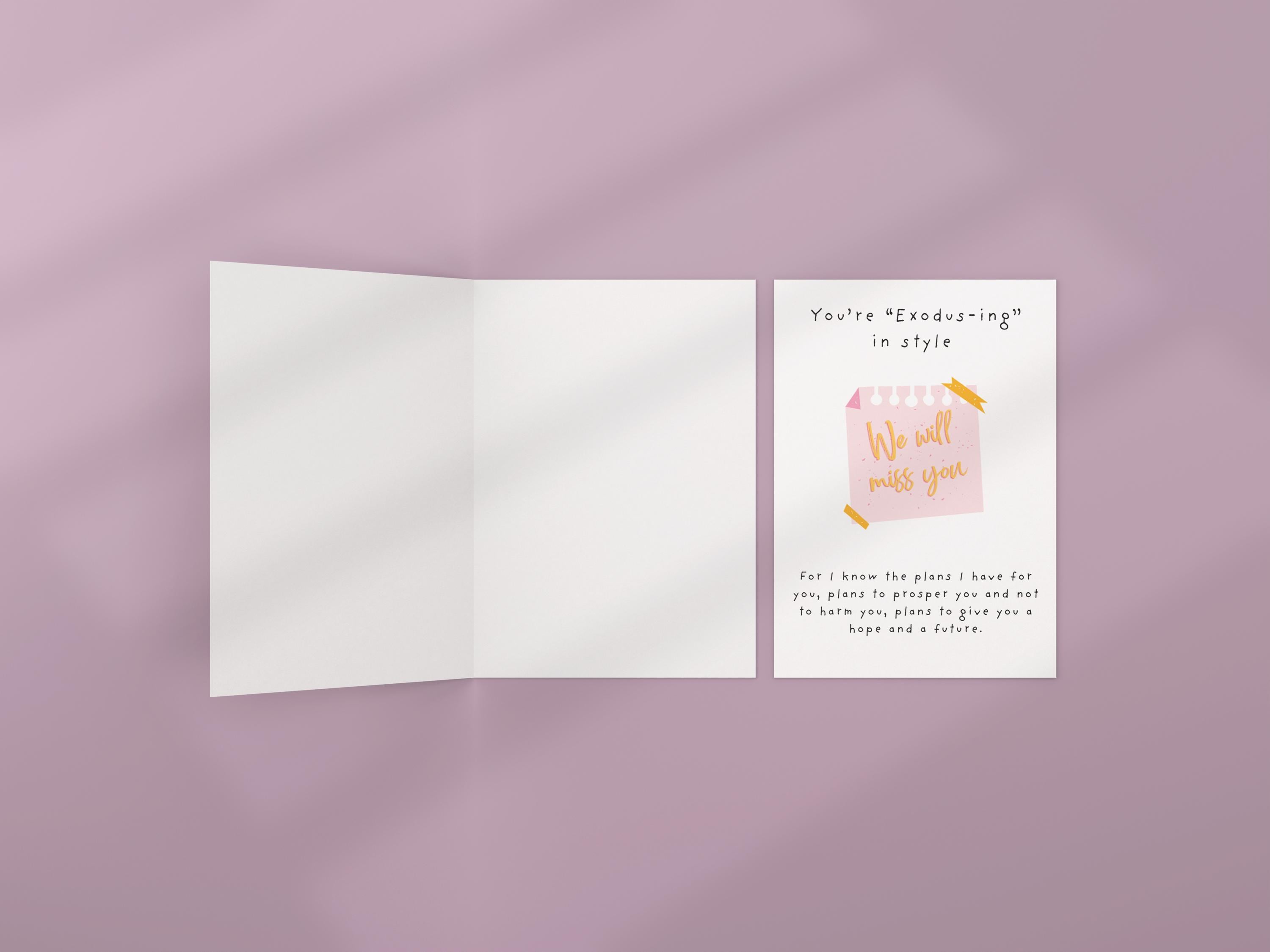 キリスト教のお別れカード エレミヤ書29章11節 聖書 宗教的な別れカード 信仰 同僚 退職カード 寂しくなります あなたに幸運を祈ります -  Etsy 日本, image size:3000x2250