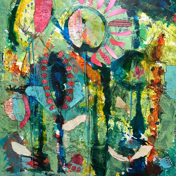 Wildflowers 24 x 30 Mixed Media On Canvas