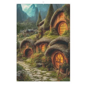 HOBBITON (400x580 stitches), DMC cross stitch pattern, pdf/xsd