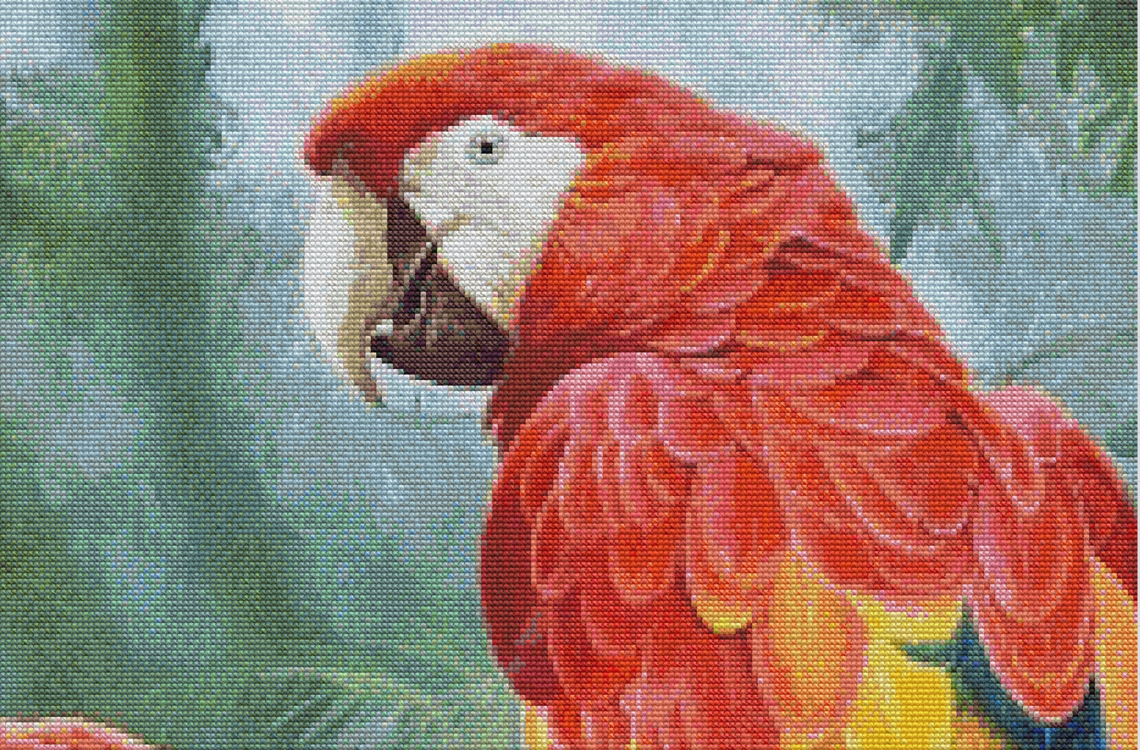 Ara Parrots (350x500 Stitches), DMC Cross Stitch Pattern, Pdf/xsd - Etsy
