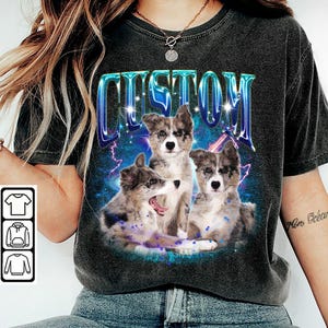 Custom Pet Gift, Pet Photo, Pet Face Shirt, Custom Cat Shirt, Dog Remembrance, Dog Loss Gifts, Vintage Bootleg Pet Shirts, Cat Lovers Gift