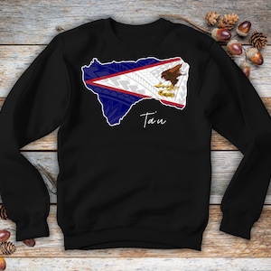 Ta'ū Island & American Samoan Flag Crewneck Sweatshirt
