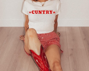 Cuntry Cowboy T-Shirt, Western T-Shirt, Western Bachelorette T-Shirt, Rodeo Outfit, Cropped Tank
