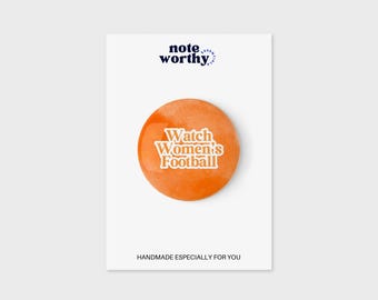 Women’s Football Pin to Support Women Sports Fan Gift for Football Fan Accessories Pin Equality in Sports Button