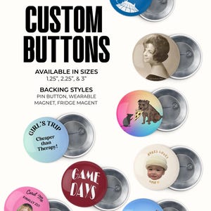 Botón personalizado, botón con foto, botón con pin personalizado, imán