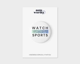 Women’s Sports Pin to Support Women Sports Fan Gift for Sports Fan Accessories Pin Equality in Sports Button