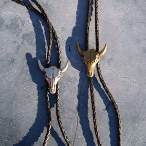 Cowboy Bull Head Bolo Tie, Cowboy Bolo, Rodeo Cowboy Bolo, Western Style Statement, Cowboy Necktie