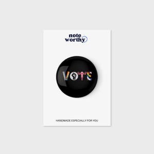 Vote Pin, Midterms, Vote Buttons, Banned Books Reproductive Rights Pin BLM Pin, Roe V Wade Pins for Election Pin for LGBTQ Pin