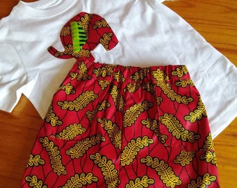 Boys girls toddler baby shorts African Ankara wax print summer party baby shower