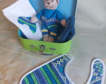 Baby shower Bear Hunt  baptism christening naming ceremony African inspired small and medium gift case box