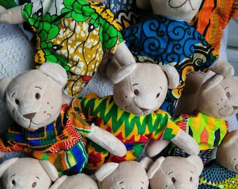 African Print Teddy Bear, Baby Shower Gift