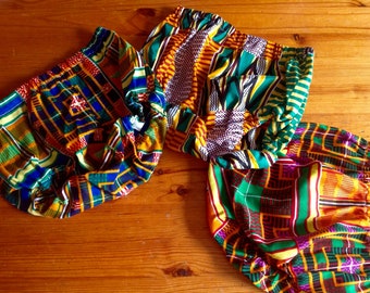 African Kente print cotton diaper nappy cover bloomers pants