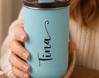 Personalized Stainless Steel Tumblers,Custom Bridesmaid Proposal Name Cup, Insulated Travel Mugs,Bridesmaid Gifts,Wedding Party Cup Gift