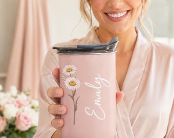 Personalized Coffee cup Travel coffee mug Insulated stainless steel cup Reusable travel mug Coworker Gift Bridesmaid Gifts,  Birthday Gifts