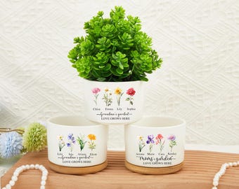 Maceta para el Día de la Madre, maceta personalizada con el mes de nacimiento para mamá, maceta de jardín para la abuela, regalo perfecto para ella, regalos para mamá.