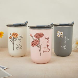 Personalized Coffee cup Travel coffee mug Insulated stainless steel cup Reusable travel mug Coworker Gift Bridesmaid Gifts,  Birthday Gifts