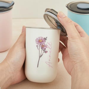 Personalisierter Becher mit Deckel, Brautjungfer Vorschlag Weinbecher, Individueller Weinbecher, Geschenk für Brautjungfer, Edelstahlbecher, Braut Party Geschenke