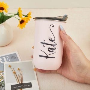 Personalized Stainless, Coffee Cup, Bridesmaid Proposal Gift, Wine Tumbler with Lid, Stainless Steel Bottle, Bridesmaid Gift