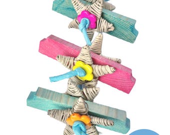 Twinkle Toes| Natural Foot Toys for Small to Medium Birds Conures, Quakers, Mayers