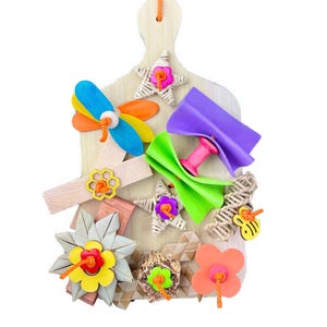 Chewcuterie Board| Small to Medium birds Charcuterie Board Parrot Toys Natural Foraging Bird Toys