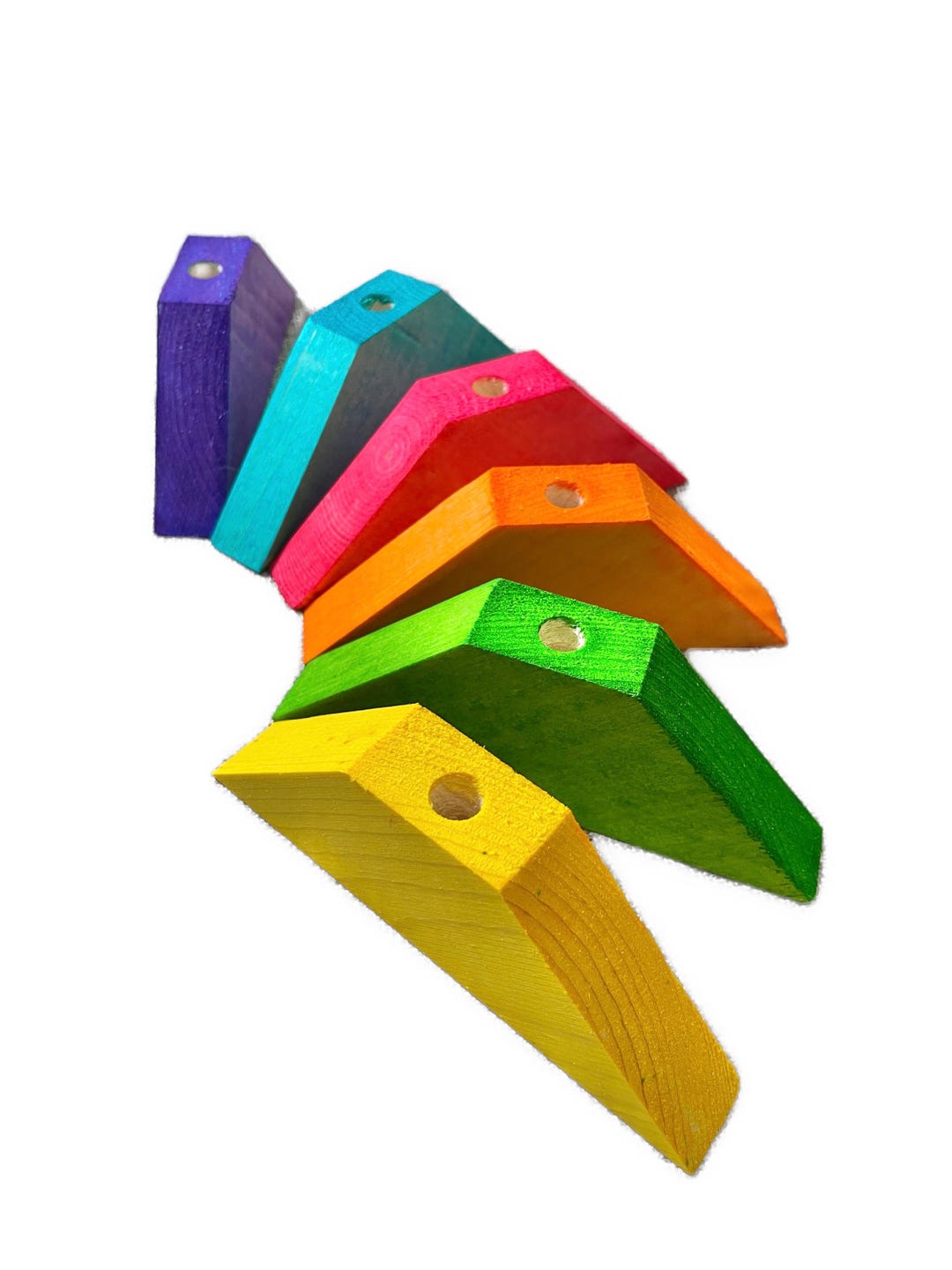 Triangle Pine Blocks (sets of 6) Perfect for DIY Bird Toy Making Made ...