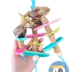 Cosmic Galaxy Spinner| Fun Everyday Natural Bird Toy for Small to Medium Parrots