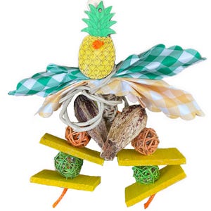 Pineapple Dude| Natural bird toy for small to medium parrots Made in USA