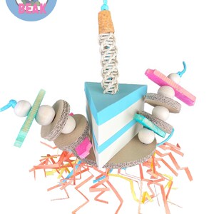 Happy Hatchday| Birthday Cake Toys For Parakeets Small Medium Birds