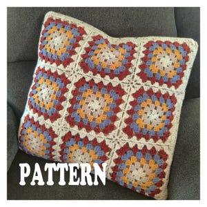 Patrón de funda de almohada cuadrada de abuela