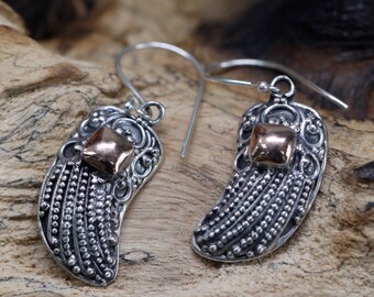 Silver- och guldörhängen - Änglavingar - Silver- och guldsmycken - Perfekt present till henne