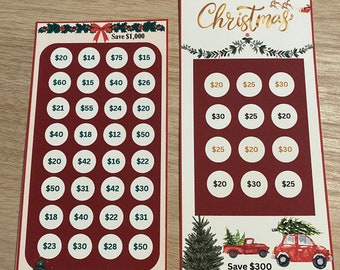 A6 Christmas Savings Challenge| Digital Download| Printable PDF | Cash stuffing