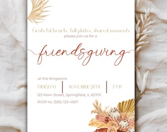 Friendsgiving invitation | Friendsgiving dinner | Thanksgiving invitation | Friendsgiving feast | Thankful invitation | Friendsgiving invite