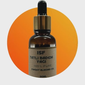 100% Pure Sweet Almond Oil | Cold-Pressed | Natural Skin & Hair Moisturizer | Vitamin-Rich Carrier Oil | 30ml