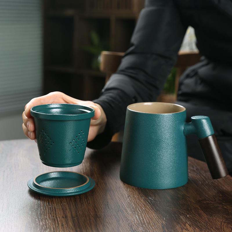 Japanese Tea Infuser Mug | Ceramic Loose-leaf Cup - Etsy