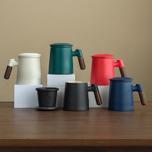 Japanese Tea Infuser Mug | Ceramic Loose-Leaf Cup