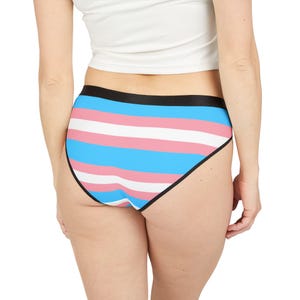 Trans Flag Panties, Gender Affirming Underwear for Pride, Transgender, Sissy,