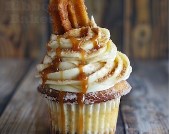 Best Churro Caramel Caramel Cupcakes Recipe/Dulce De Leche Filling/Gourmet/Download/PDF